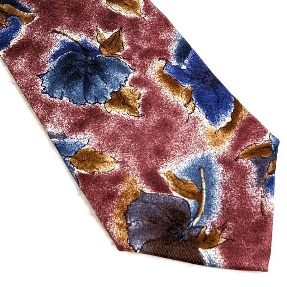 Vintage Men's Cambridge Classic 100% Silk Abstract Motif Tie - Picture 8 of 13